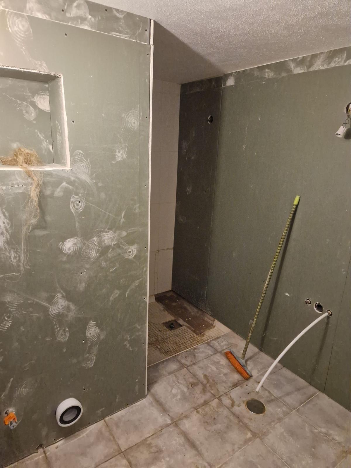 Salle de bain en chantier